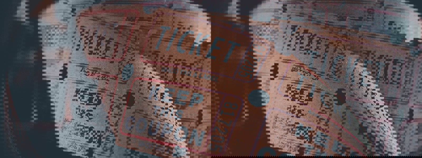 A collection of old-fashioned tickets.